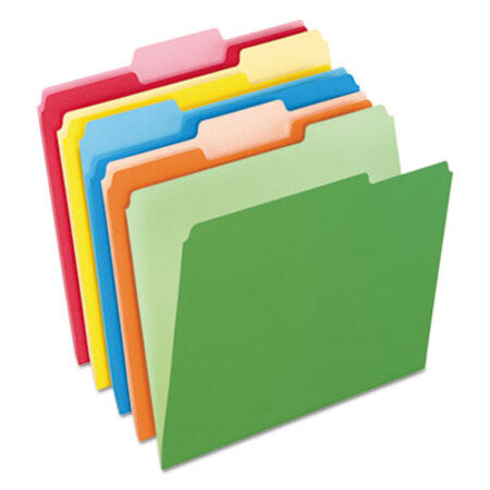Pendaflex® Colored File Folders, 1/3-Cut Tabs, Letter Size, Assorted, 100/Box