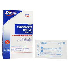 Dukal Conforming Bandage Dukal™ Polyester / Rayon 1-Ply 2 Inch X 4-1/10 Yard Roll Shape Sterile