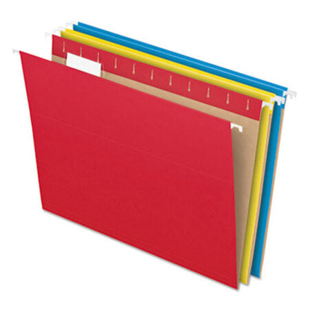 Pendaflex® Colored Hanging Folders, Letter Size, 1/5-Cut Tab, Assorted, 25/Box