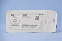 Suture with Needle PDS II Absorbable Uncoated Violet Suture Monofilament Polydioxanone Size 2 - 0 36 Inch Suture 1-Needle 36.4 mm Length 1/2 Circle Blunt Point Needle
