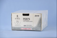 Suture with Needle PDS II Absorbable Uncoated Violet Suture Monofilament Polydioxanone Size 0 18 Inch Suture 1-Needle 36.4 mm Length 1/2 Circle Blunt Point Needle