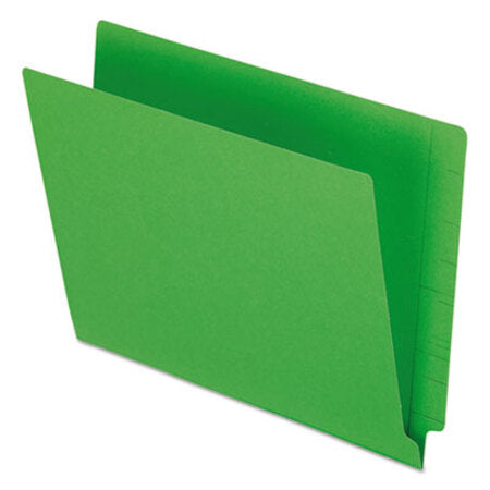 Pendaflex® Colored End Tab Folders with Reinforced 2-Ply Straight Cut Tabs, Letter Size, Green, 100/Box