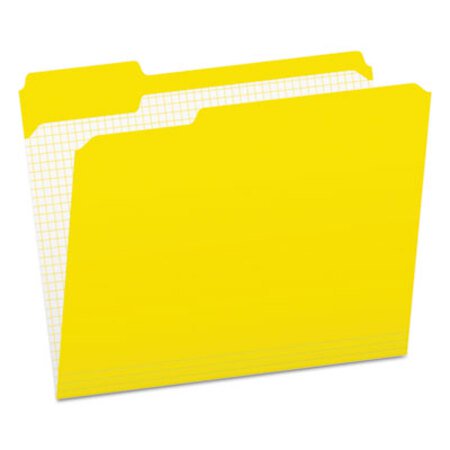 Pendaflex® Double-Ply Reinforced Top Tab Colored File Folders, 1/3-Cut Tabs, Letter Size, Yellow, 100/Box