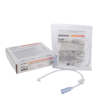 Avanos Medical Sales LLC Bolus Extension Feeding Tube Set MIC-Key 12 Inch, With Cath Tip, SECUR-LOK Right-Angle Connector and Clamp