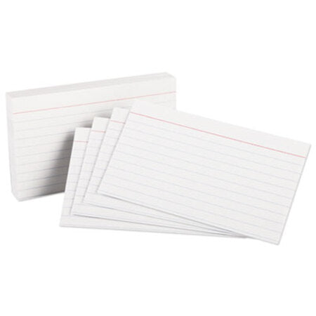 Oxford™ Ruled Index Cards, 3 x 5, White, 100/Pack