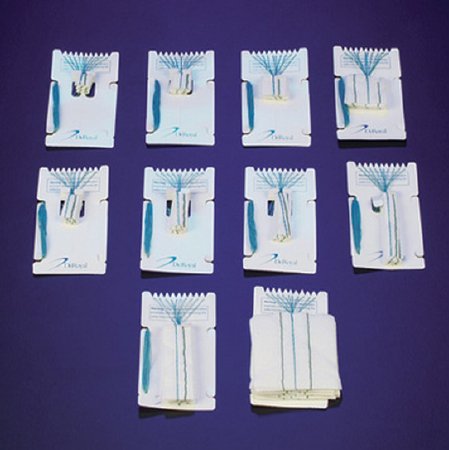 DeRoyal Surgical Neuro Sponge X-Ray Detectable Rayon 1 X 3 Inch 10 Count Pack Sterile