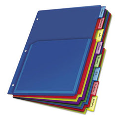 Cardinal® Expanding Pocket Index Dividers, 8-Tab, 11 x 8.5, Assorted, 1 Set/Pack