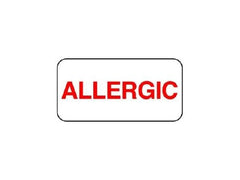 Shamrock Scientific Pre-Printed Label Allergy Alert White Allergic Red Alert Label 3/4 X 1-1/2 Inch - M-317187-1117 - Roll of 1