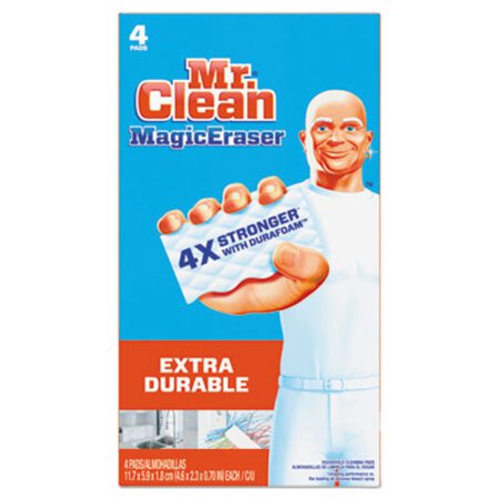 Mr. Clean® Magic Eraser Extra Durable, 4 3/5" x 2 2/5", 4/Box