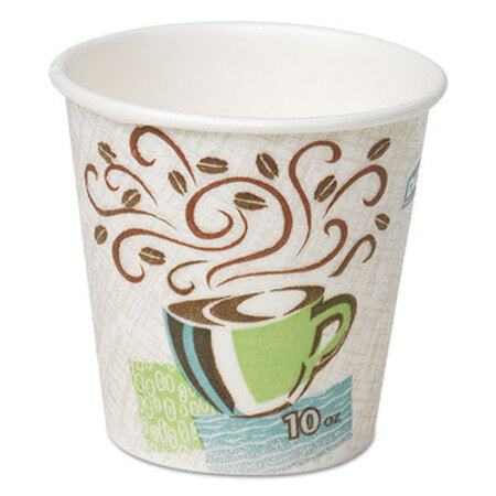 Dixie® Hot Cups, Paper, 10oz, Coffee Dreams Design, 500/Carton