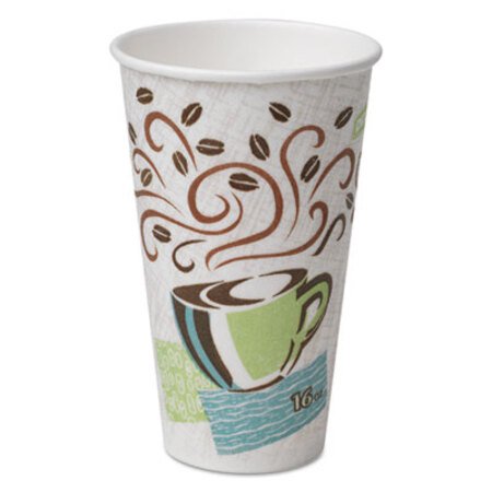 Dixie® PerfecTouch Paper Hot Cups, 16 oz, Coffee Dreams Design, 50/Pack