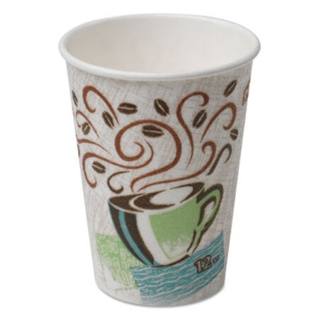 Dixie® Hot Cups, Paper, 12oz, Coffee Dreams Design, 1000/Carton