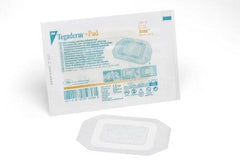 3M Transparent Film Dressing with Pad 3M™ Tegaderm™ +Pad Rectangle 3-1/2 X 4 Inch Frame Style Delivery Without Label Sterile