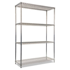 Alera® NSF Certified Industrial 4-Shelf Wire Shelving Kit, 48w x 18d x 72h, Silver