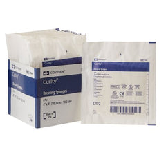 Cardinal Nonwoven Sponge Curity™ Polyester / Rayon 6-Ply 4 X 4 Inch Square Sterile