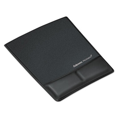 Fellowes® Ergonomic Memory Foam Wrist Rest w/Attached Mouse Pad, Black
