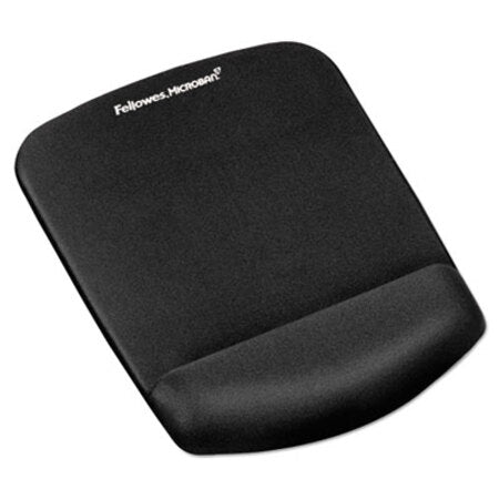 Fellowes® PlushTouch Mouse Pad with Wrist Rest, Foam, Black, 7.25 x 9.38