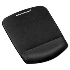 Fellowes® PlushTouch Mouse Pad with Wrist Rest, Foam, Black, 7.25 x 9.38