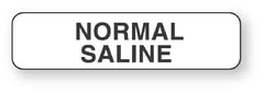 United Ad Label Drug Label UAL™ Anesthesia Label Normal Saline White 5/16 x 1-1/4 Inch - M-321073-1677 - Roll of 1