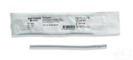 Coloplast Urethral Catheter Self-Cath® Straight Tip Uncoated PVC 14 Fr. 6 Inch