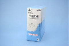 Suture with Needle Prolene Nonabsorbable Uncoated Blue Suture Monofilament Polypropylene Suture Size 3 - 0 30 Inch Suture 1-Needle 36 mm Length 1/2 Circle Taper Point Needle