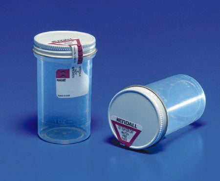 Cardinal Specimen Container Precision™ 2-1/2 X 2-3/4 Inch Plastic 120 mL (4 oz.) Screw Cap Unprinted Sterile