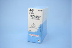 Suture with Needle Prolene Nonabsorbable Uncoated Blue Suture Monofilament Polypropylene Suture Size 4 - 0 36 Inch Suture Double-Armed 26 mm Length 1/2 Circle Taper Point Needle