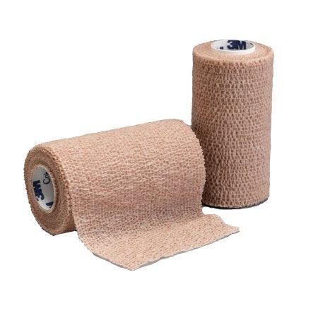 3M Cohesive Bandage 3M™ Coban™ 4 Inch X 6-1/2 Yard Standard Compression Self-adherent Closure Tan NonSterile