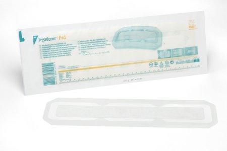 3M Transparent Film Dressing with Pad 3M™ Tegaderm™ Rectangle 3-1/2 X 13-3/4 Inch Frame Style Delivery Without Label Sterile