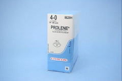 J & J Healthcare Systems Suture with Needle Prolene™ Nonabsorbable Uncoated Blue Suture Monofilament Polypropylene Suture Size 4 - 0 18 Inch Suture 1-Needle 24 mm Length 3/8 Circle Reverse Cutting Needle