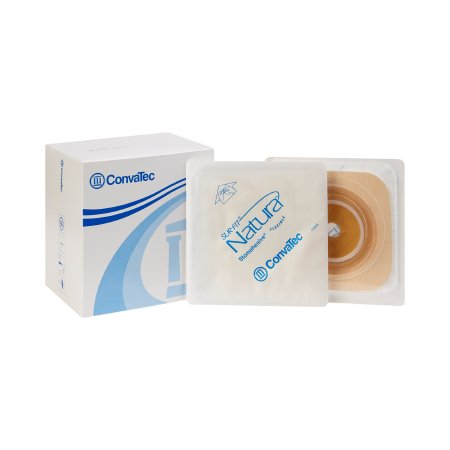 Convatec Ostomy Barrier Sur-Fit Natura® Trim to Fit, Standard Wear Stomahesive® Tan Tape 45 mm Flange Sur-Fit® Natura® System Hydrocolloid Up to 1 to 1-1/4 Inch Opening 4 X 4 Inch