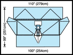 Cardinal Obstetrics / Gynecology Drape Laparoscopic Assisted Vaginal Hysterectomy Drape 110 W X 100 W X 109 L Inch Sterile