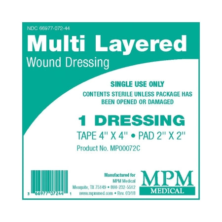 MPM Medical Composite Dressing 4 X 4 Inch,