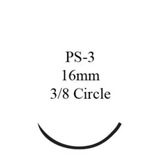 J & J Healthcare Systems Suture with Needle Prolene™ Nonabsorbable Uncoated Blue Suture Monofilament Polypropylene Suture Size 5 - 0 18 Inch Suture 1-Needle 16 mm Length 3/8 Circle Precision Point - Reverse Cutting Needle