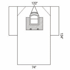 O&M Halyard Inc Neurology Drape Craniotomy Drape 122 W X 74W X 134 L Inch Sterile