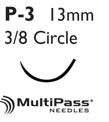 J & J Healthcare Systems Suture with Needle Prolene™ Nonabsorbable Uncoated Blue Suture Monofilament Polypropylene Suture Size 5 - 0 18 Inch Suture 1-Needle 13 mm Length 3/8 Circle Precision Point - Reverse Cutting Needle