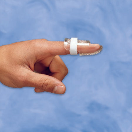 DeRoyal Finger Splint Open-Air Stax DIP Size 4 Pull-On Finger Transparent