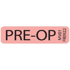 Precision Dynamics Pre-Printed Label MedVision® Auxiliary Label Red Paper PRE-OP Black Safety and Instructional 5/16 X 1-1/4 Inch - M-328606-4339 - Roll of 1