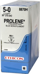 J & J Healthcare Systems Suture with Needle Prolene™ Nonabsorbable Uncoated Blue Suture Monofilament Polypropylene Suture Size 5 - 0 30 Inch Suture 1-Needle 17 mm Length 1/2 Circle Taper Point Needle