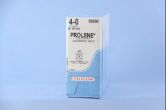 Suture with Needle Prolene Nonabsorbable Uncoated Blue Suture Monofilament Polypropylene Suture Size 4 - 0 36 Inch Suture Double-Armed 17 mm Length 1/2 Circle Taper Cut Needle