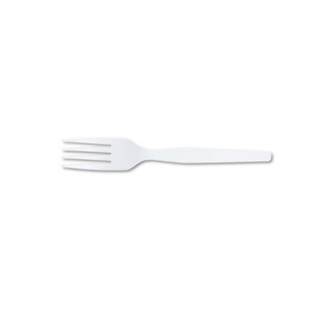 Dixie® Plastic Cutlery, Heavy Mediumweight Fork, 100/Box