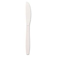 Dixie® Plastic Cutlery, Heavy Mediumweight Knives, White, 1,000/Carton