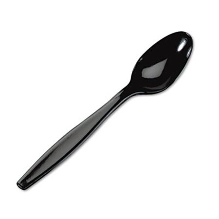 Dixie® Plastic Cutlery, Heavyweight Teaspoons, Black, 1,000/Carton