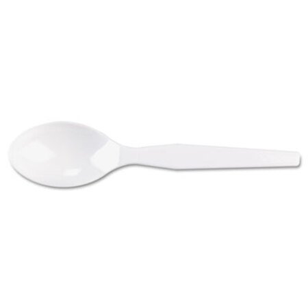 Dixie® Plastic Cutlery, Heavy Mediumweight Teaspoons, White, 1,000 Carton