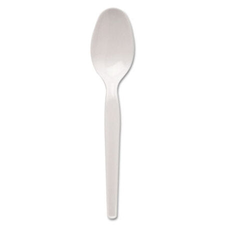 Dixie® Plastic Cutlery, Heavy Mediumweight Teaspoons, White, 1,000/Carton