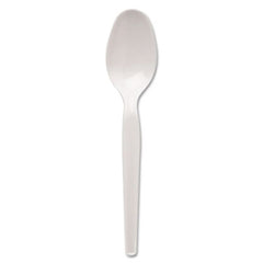 Dixie® Plastic Cutlery, Heavy Mediumweight Teaspoons, White, 1,000/Carton