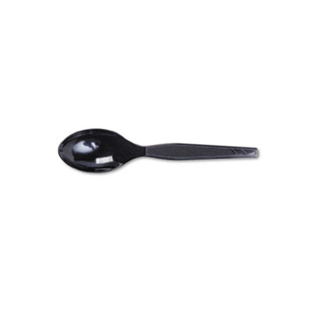 Dixie® Plastic Cutlery, Heavy Mediumweight Teaspoons, Black, 100/Box