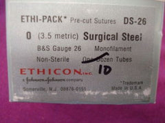 Suture without Needle ETHI-PACK Stainless Steel Nonabsorbable Uncoated Size 3 - 0 18 Inch Suture