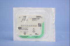 Suture with Needle Nurolon Nonabsorbable Coated Black Suture Braided Nylon Size 4 - 0 18 Inch Suture 1-Needle 13 mm Length 1/2 Circle Taper Point Needle