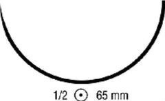 Suture with Needle Polysorb Absorbable Coated Undyed Suture Braided Polyester Size 2 60 Inch Suture 1-Needle 65 mm Length 1/2 Circle Taper Point Needle